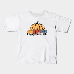 Happy fall y’all. Kids T-Shirt